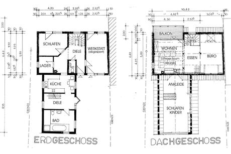 Grundriss Ferienhaus Im Birkenweg mit Erdgeschoss und Dachgeschoss